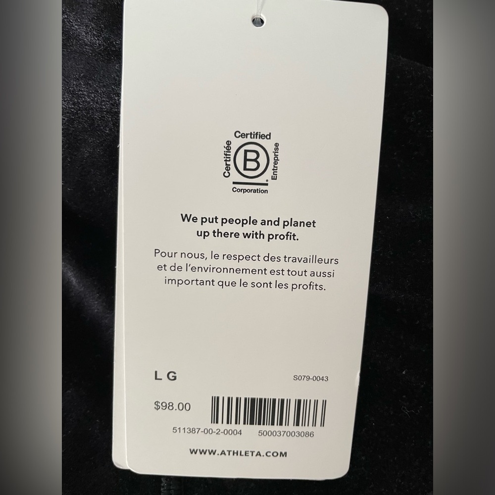 NWT Athleta Elation Velvet Tights, Large, Black - Picture 5 of 8